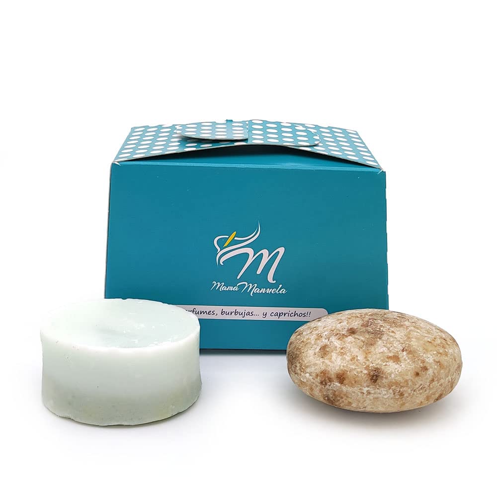 Pack Champú Sólido De Brea + Acondicionador Sólido De Espirulina - Ideal Para Tratar La Caspa Y Aliviar El Picor_0