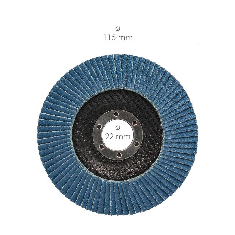 Disco Laminas Lija Circonio 115x22 Mm. Grano  80