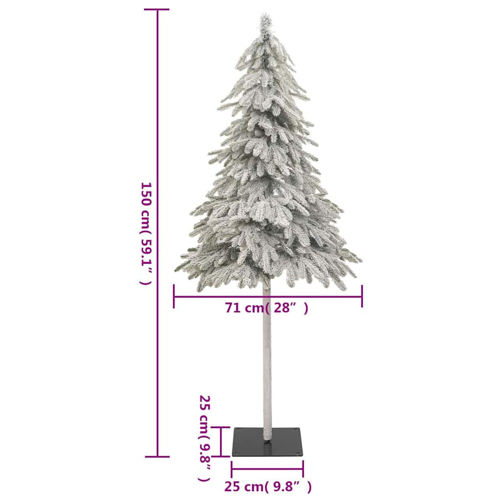 Vidaxl Árbol De Navidad Artificial Con 150 Leds Bolas Y Nieve 150 Cm_2