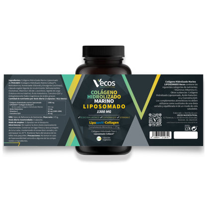 Colágeno Marino Liposomado VECOS (200 cápsulas) | Piel y articulaciones | Ácido hialurónico y Vitamina C | Liposovit®_4