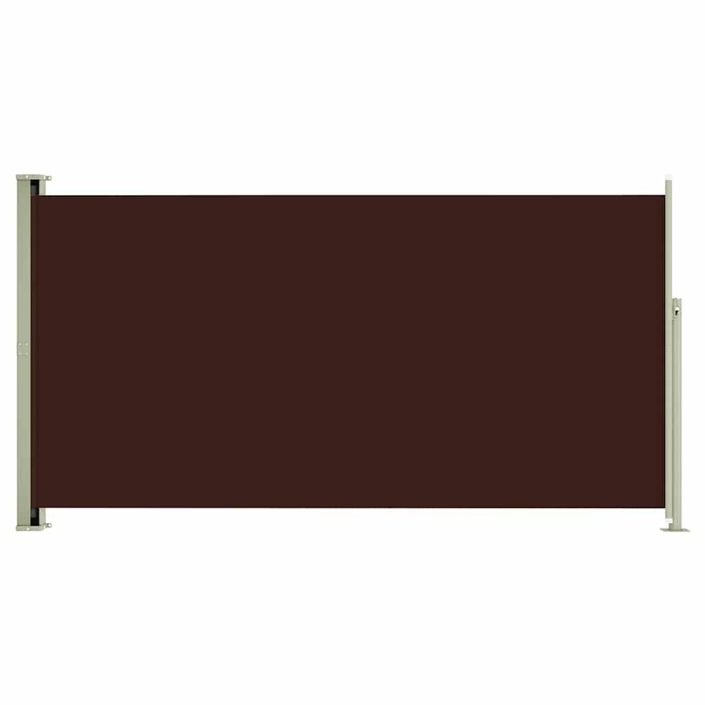 Vidaxl Toldo Lateral Retráctil De Jardín Marrón 160x300 Cm_0