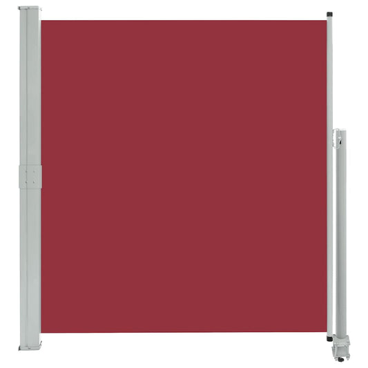 Vidaxl Toldo Lateral Retráctil De Patio Rojo 140x300 Cm_0