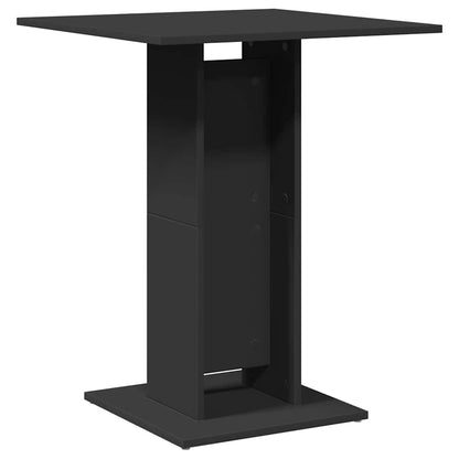 Mesa De Bistró De Madera Contrachapada Negro 60x60x75 Cm_0