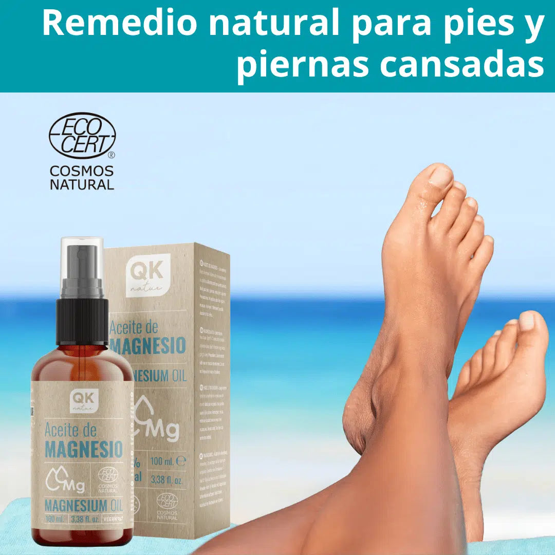 QKnatur - Aceite De Magnesio Spray 100% Puro 100 ml. - Para Deportistas, Relajación Muscular, Sueño, Pies_2