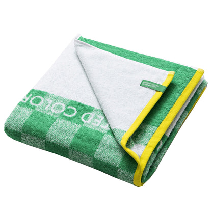 Toalla De Playa De Niño 70x140cm 450gsm 100% Algodón Verde Cuadros Kids_3