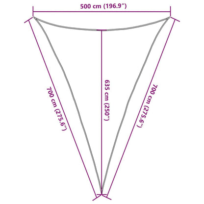 Vidaxl Toldo De Vela Poliéster Oxford 100% Arena 5x7x7 M_2
