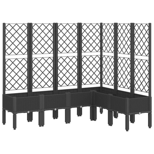 Jardinera Con Enrejado Pp Negro 160x120x142 Cm_0