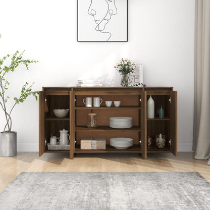 Aparador De Madera De Ingeniería Marrón Roble 135x41x75 Cm / Vetonek_1