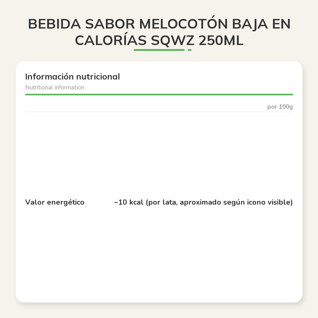 Información nutricional