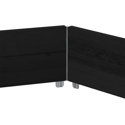 Arriate Elevado Hexagonal Madera Maciza Pino Negro 160x160 Cm_4