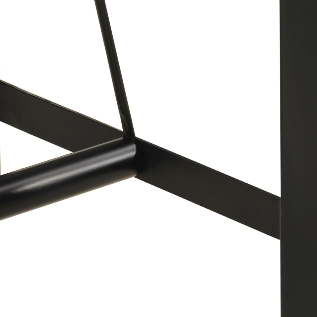 Mesa Alta De Hierro Y Madera Maciza Reciclada 55x55x107 Cm_4