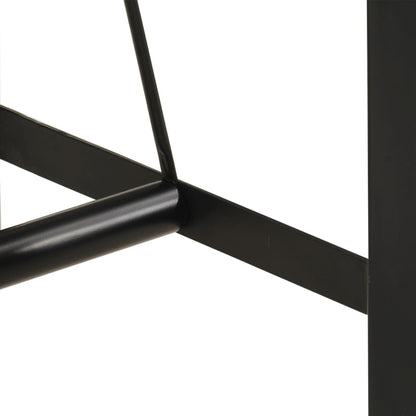 Mesa Alta De Hierro Y Madera Maciza Reciclada 55x55x107 Cm_4