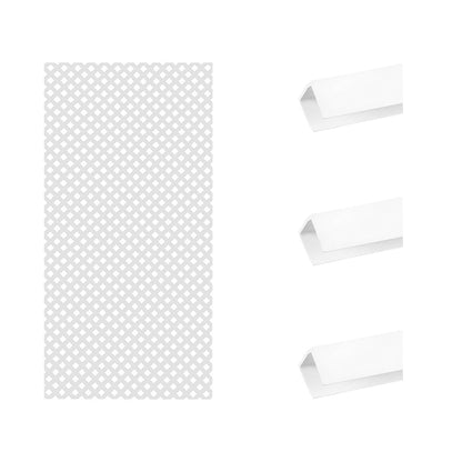 Pack Instalación Celosía Pvc 18 Mm + 3 Perfiles Blanco 0,8x1,15 M_0