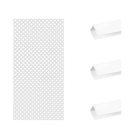 Pack Instalación Celosía Pvc 18 Mm + 3 Perfiles Blanco 0,8x1,15 M_0