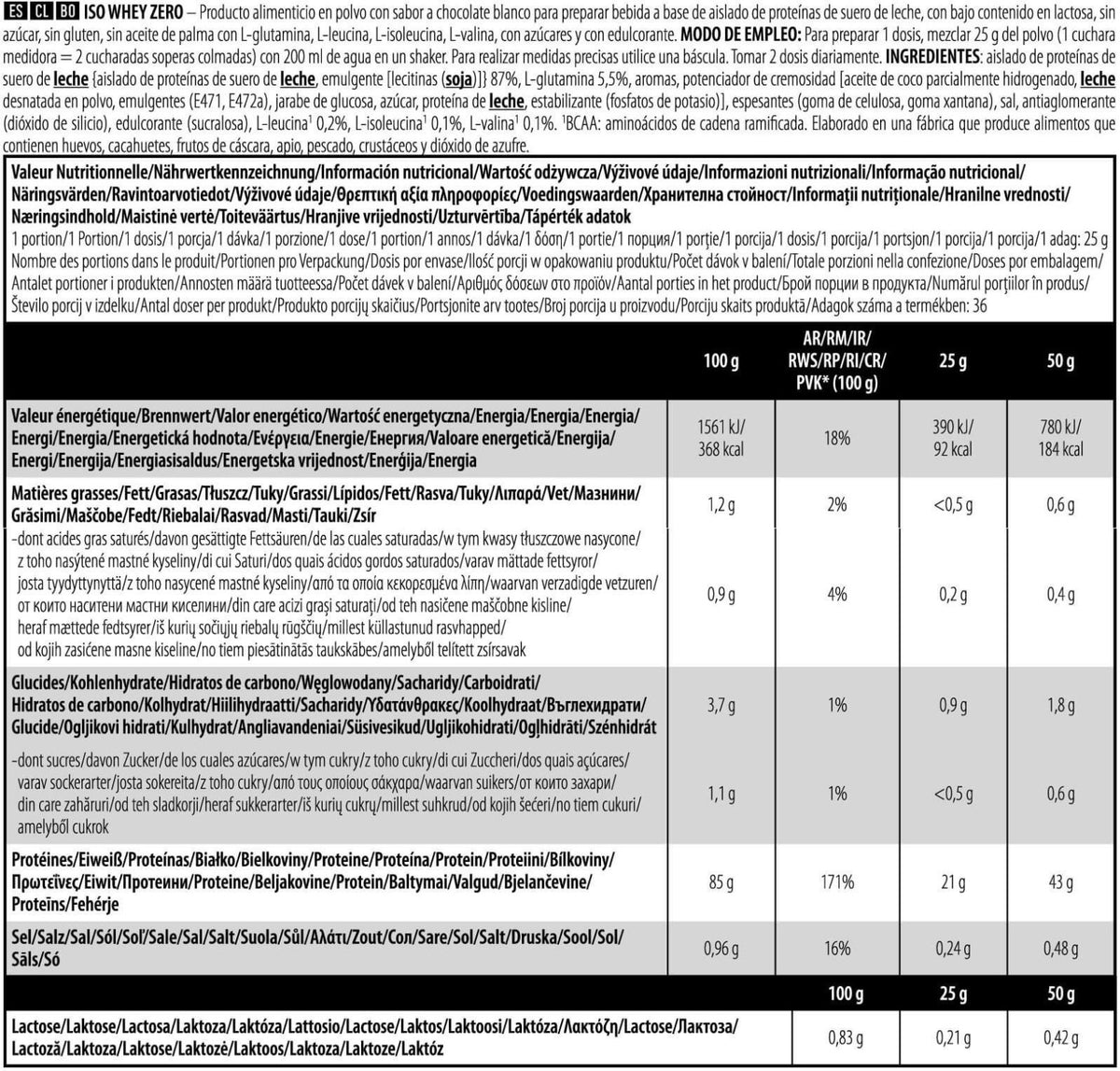 Iso Whey Zero - 908g - Chocolate Blanco - Proteína De Aislado De Suero Isolate - Biotech Usa_5