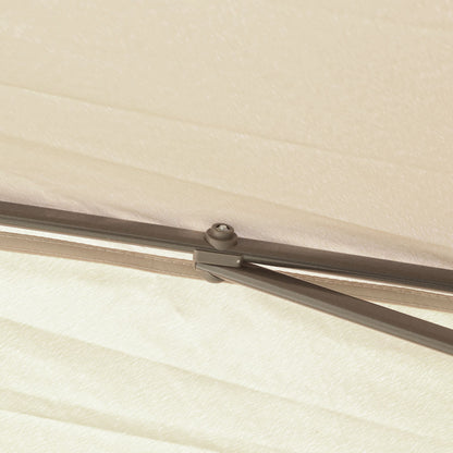 Outsunny Carpa Plegable 3,3x3,3 M Con Altura Ajustable Doble Techo Anti-uv Beige_4