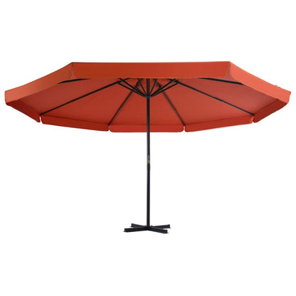 Vidaxl Sombrilla De Jardín Con Base Portátil Terracota_1