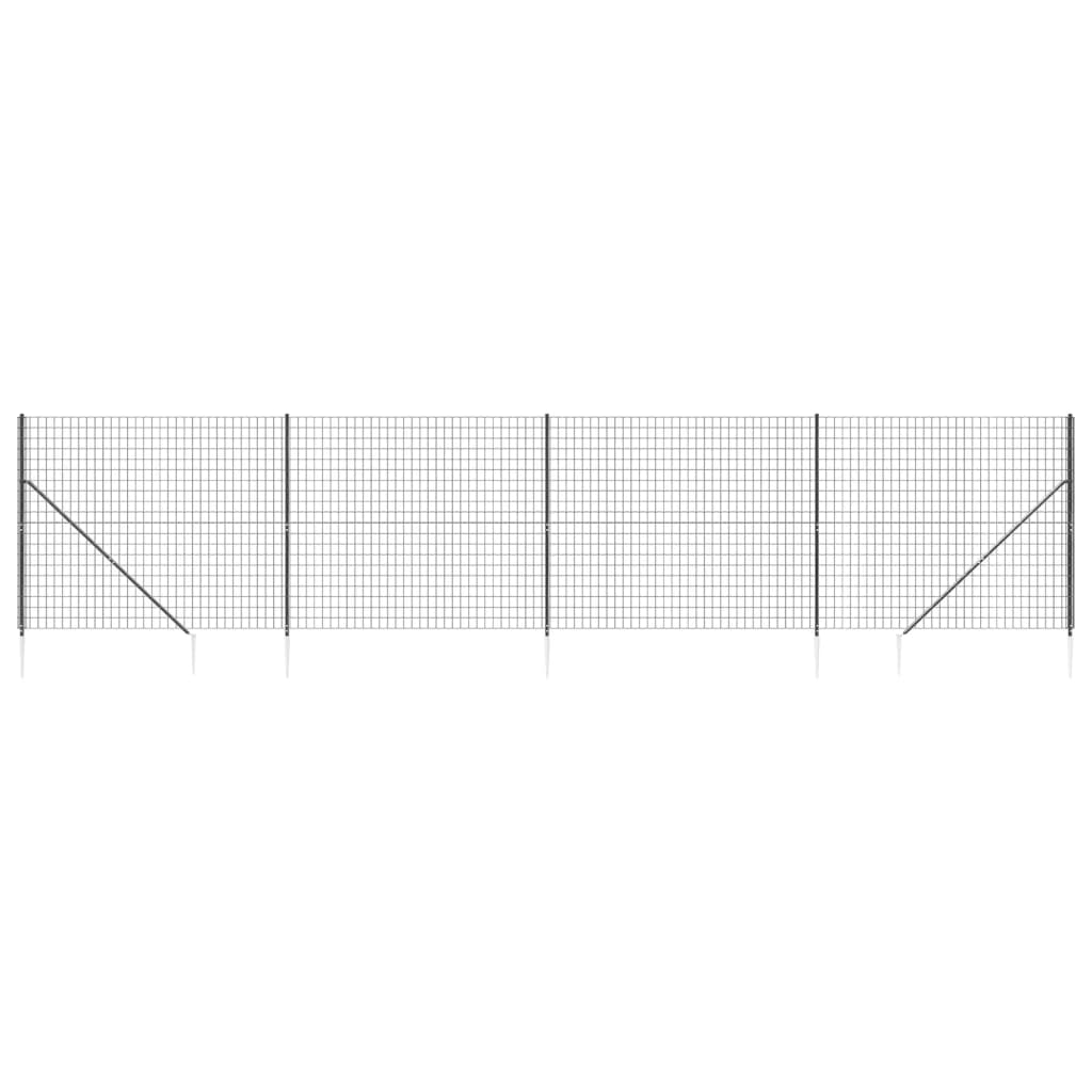 Cerca De Alambre Con Pinchos De Anclaje Gris Antracita 1,4x10 M / Vetonek_4