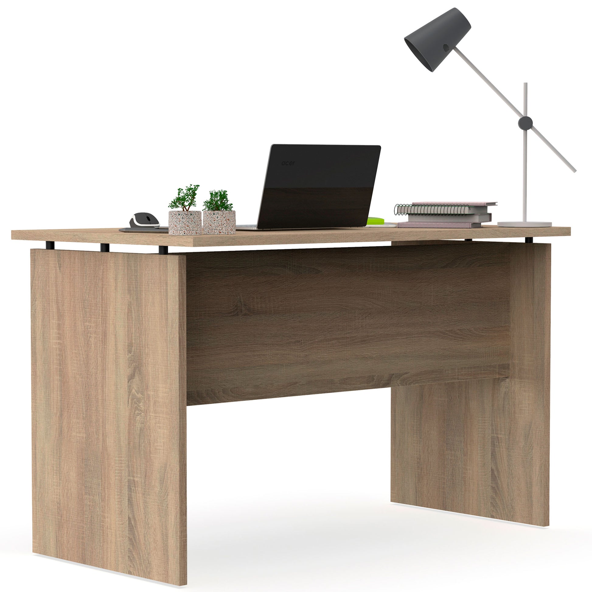 Escritorio, Mesa De Ordenador Oficina, Estudio 76 X 120 X 68 Cm, Despacho, Habitación, Desk, Briebe, Zenith, Madera