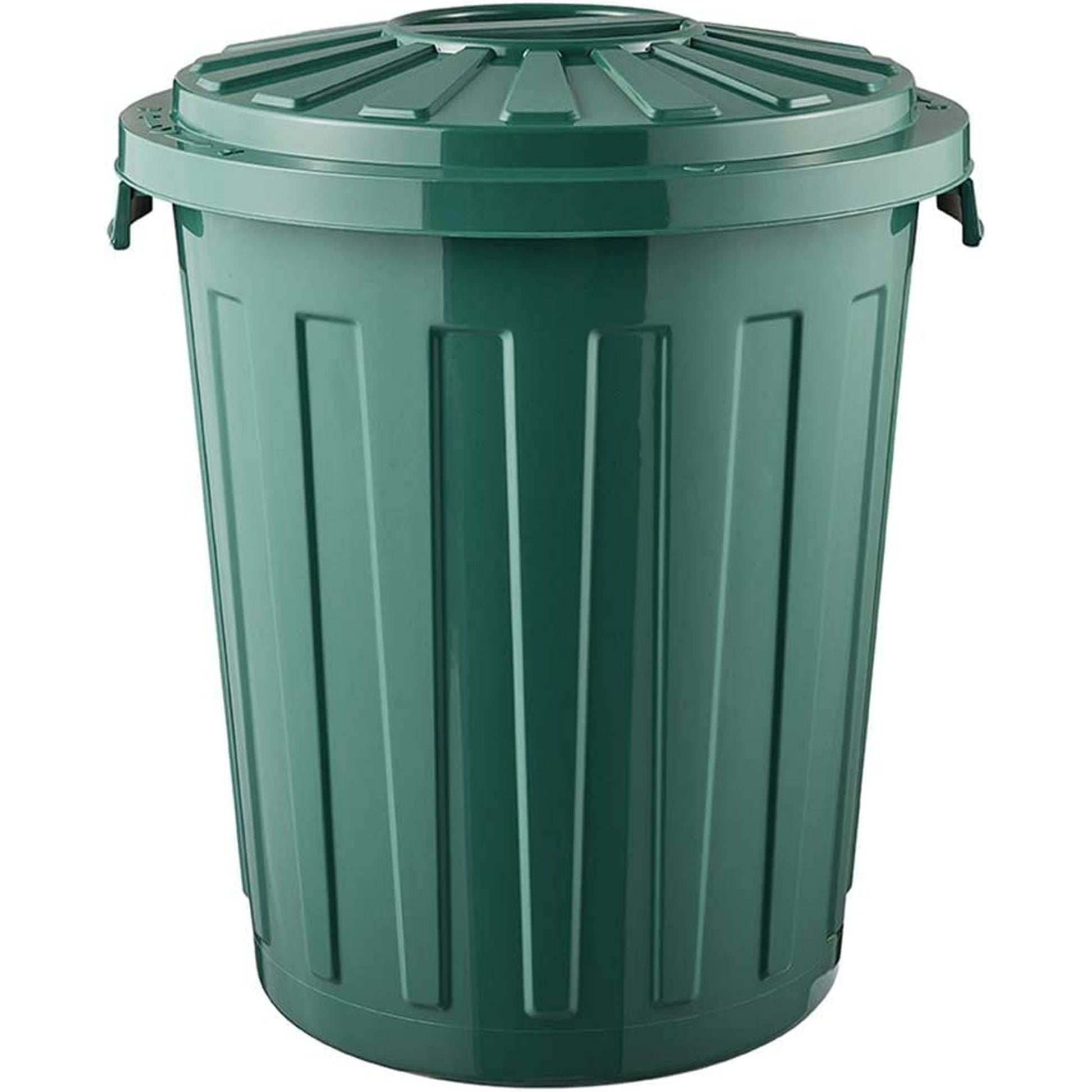 Cubo De Basura Eco / Papelera Polivalente Con Tapa Cerrable, Grande, Plástico Resistente (pp), 23 L, Mats, Verde_0
