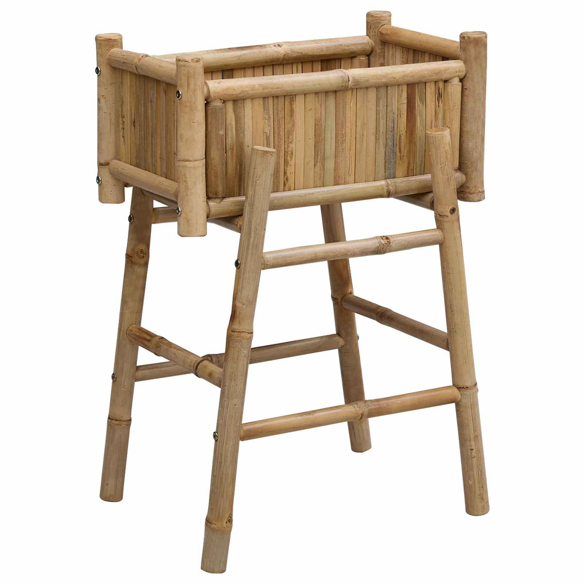Jardín Macetero Con Soporte Natural 50 X 38 X 74 Cm Bambú_0