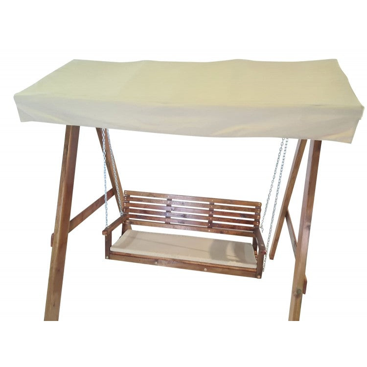 Balancin De Jardin Masgames Elna L Con Techo De Lona Con Cojin En El Banco.