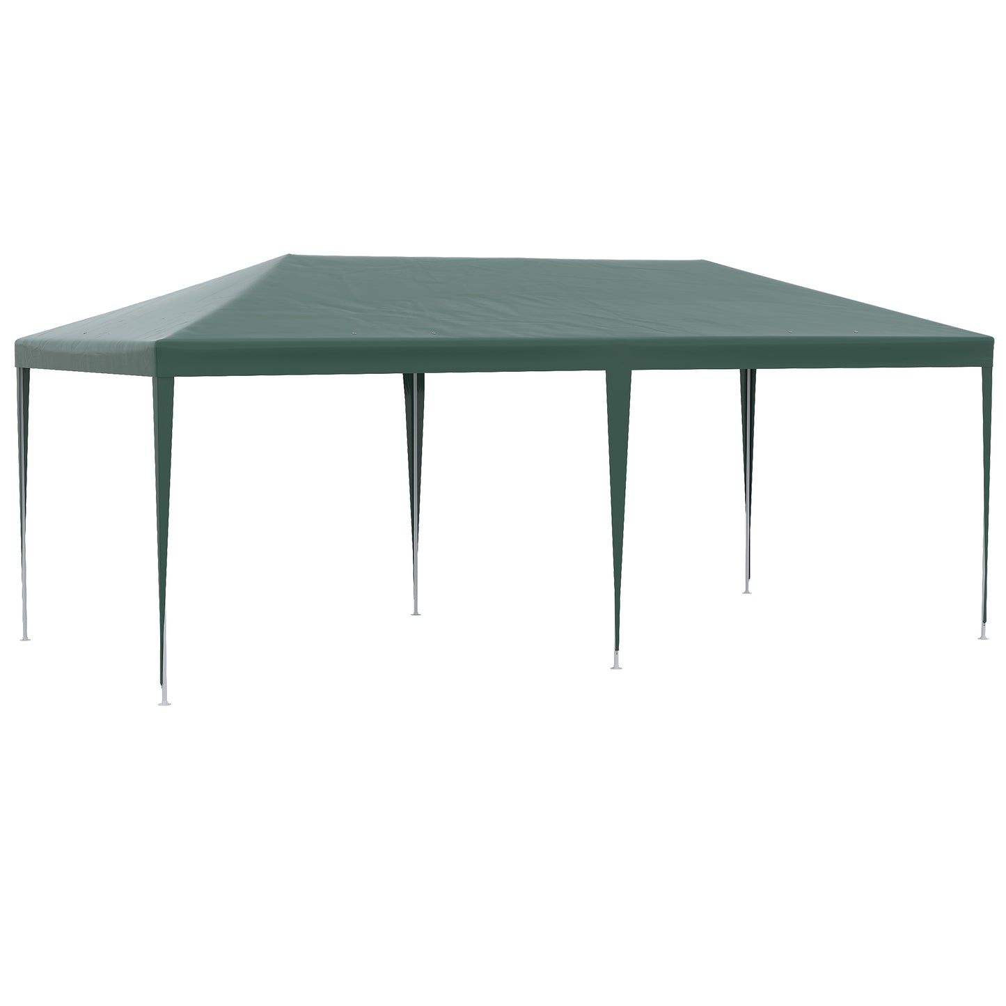 Outsunny Carpa De Jardín 6x3 M Con 4 Paredes Laterales 2 Ventanas Visibles Verde_3