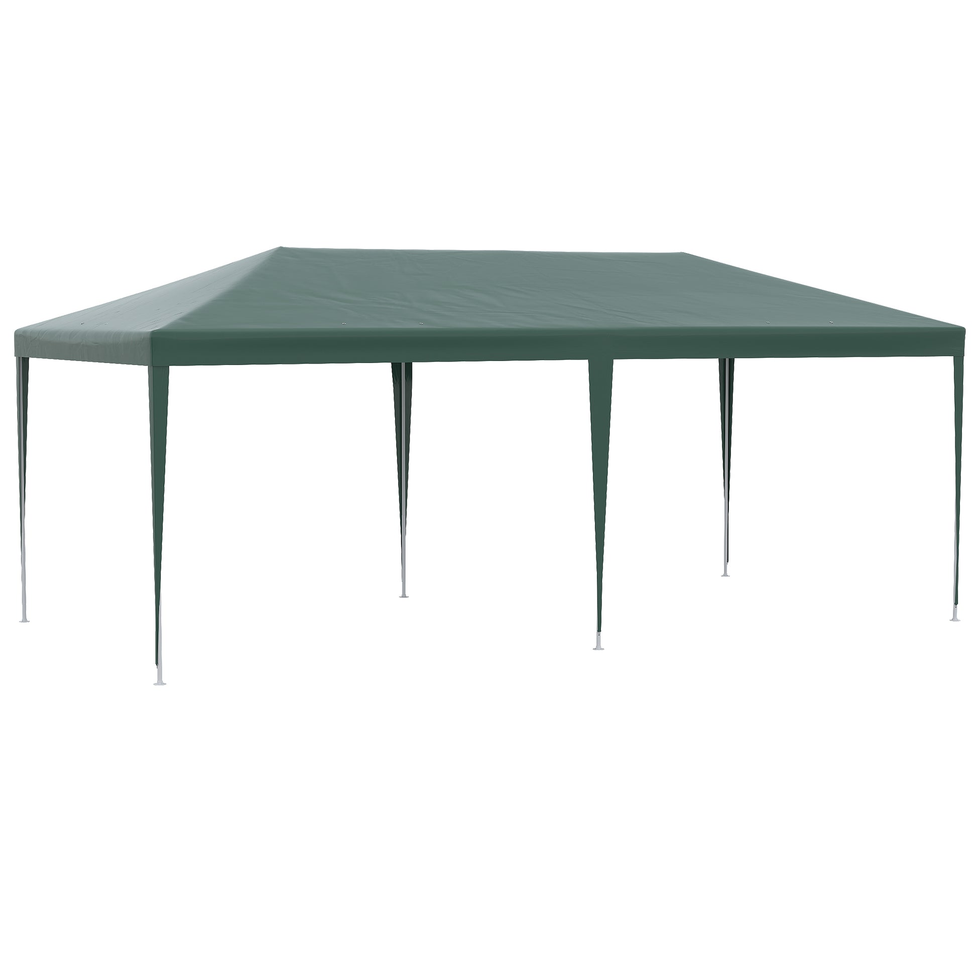 Outsunny Carpa De Jardín 6x3 M Con 4 Paredes Laterales 2 Ventanas Visibles Verde_3