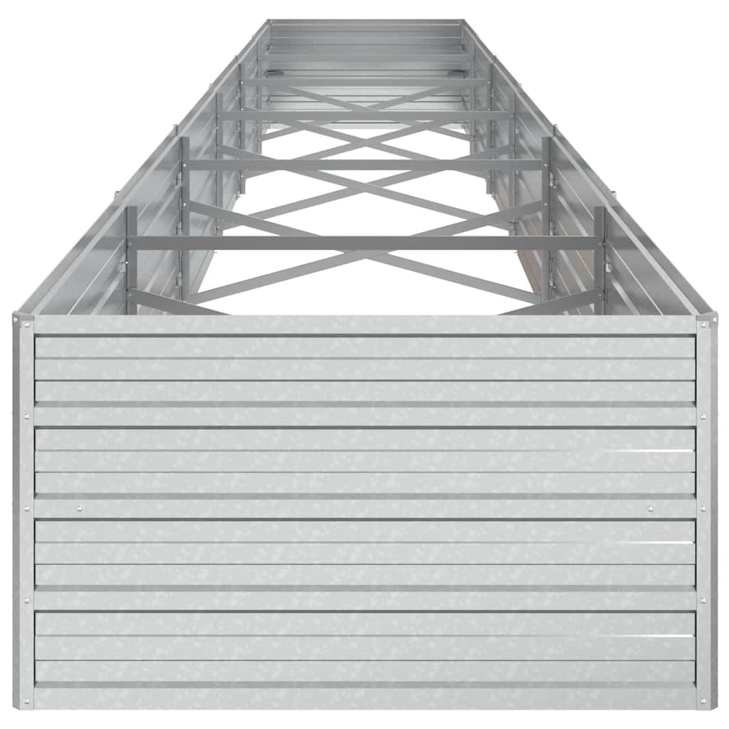 Arriate De Acero Galvanizado Plateado 600x80x45 Cm_4