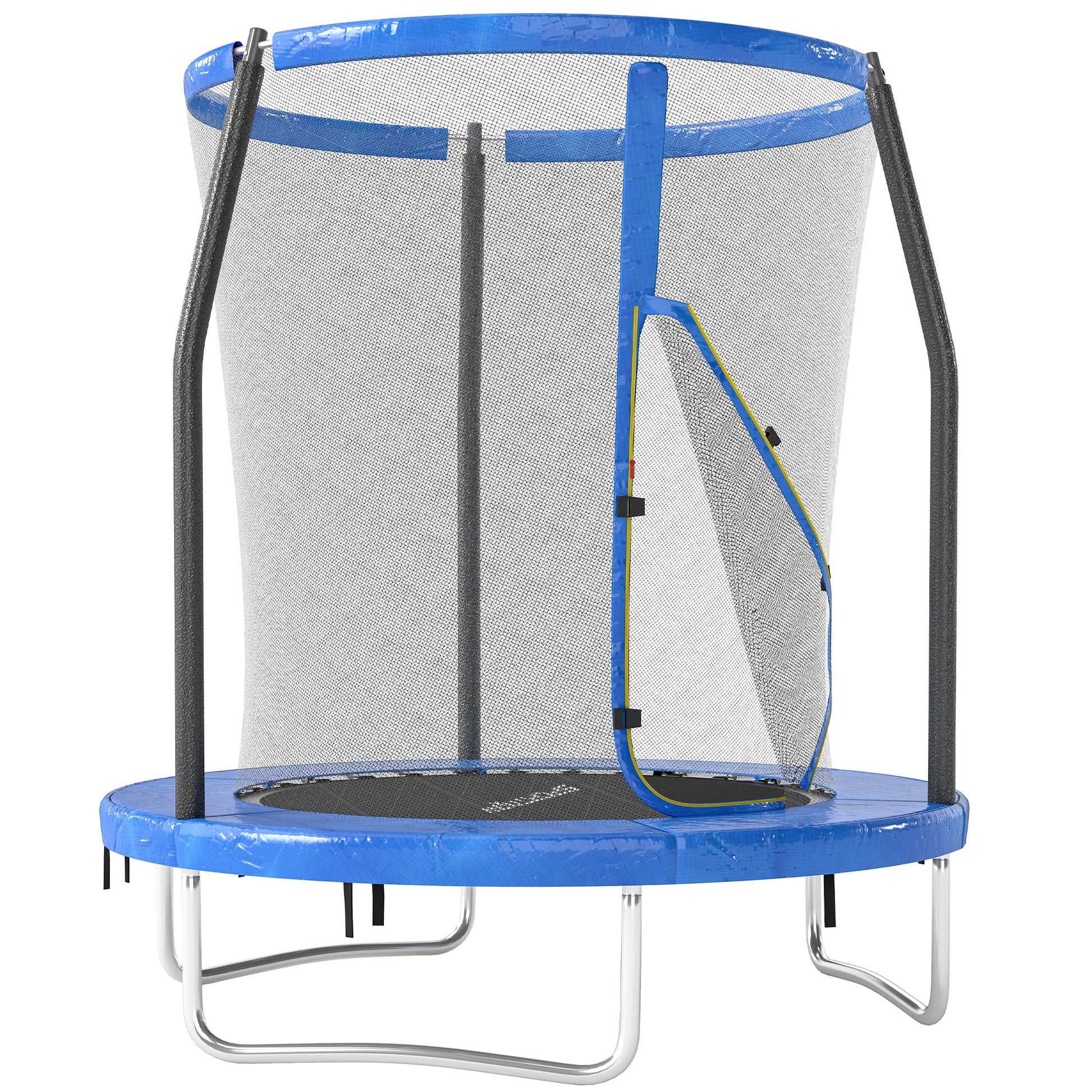 Sportnow Cama Elástica Infantil Ø183 Cm Con Red De Seguridad Y Funda Azul_0