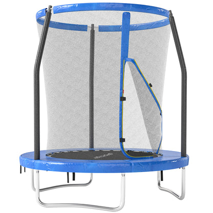 Sportnow Cama Elástica Infantil Ø183 Cm Con Red De Seguridad Y Funda Azul_0