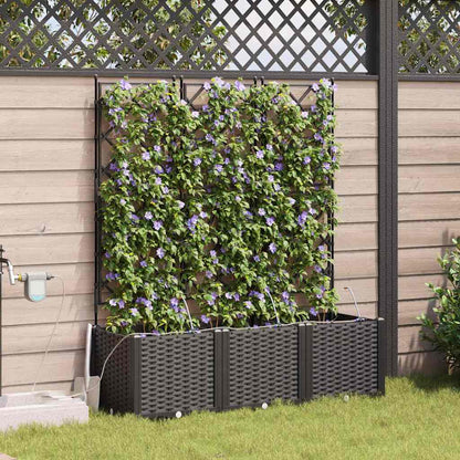 Vidaxl Jardineras Negro 120 X 40 X 142 Cm Acero_1