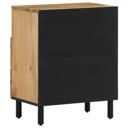 Mesita De Noche Madera Maciza De Mango 50x33x60 Cm_3