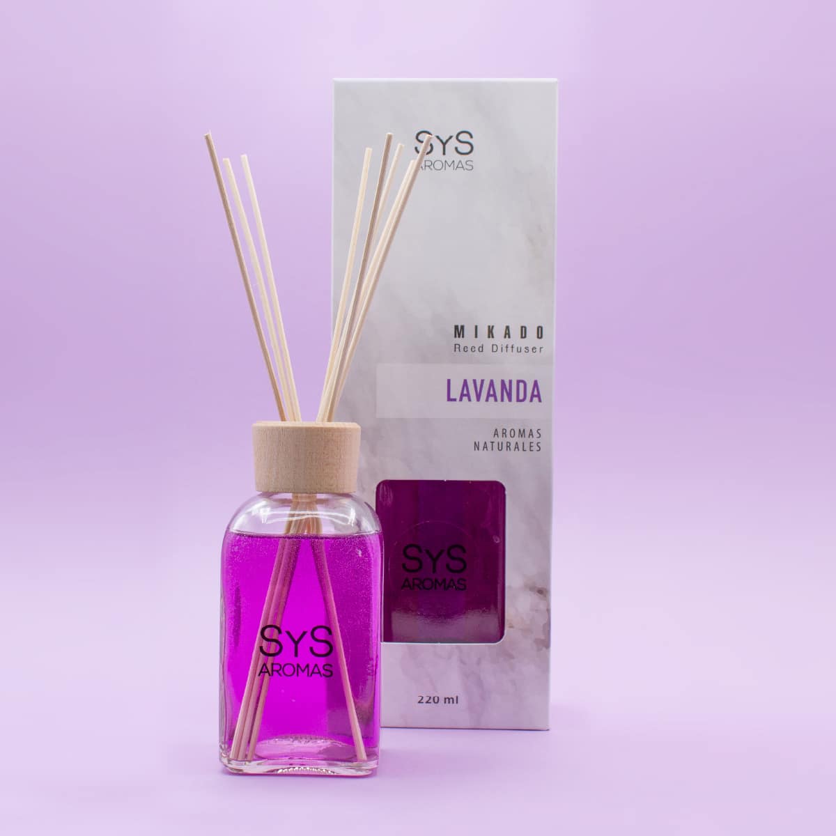 Ambientador Mikado Lavanda Mármol SYS Aromas 220 ml | Aroma Floral y Agreste | Relajante_1