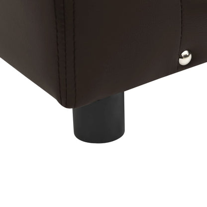 Vidaxl Sofá Para Perros Felpa Y Cuero Sintético Marrón 81x43x31 Cm_5