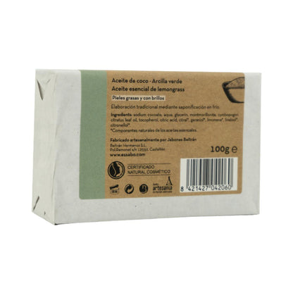 Jabón de Arcilla Verde Artesanal Essabó 100g