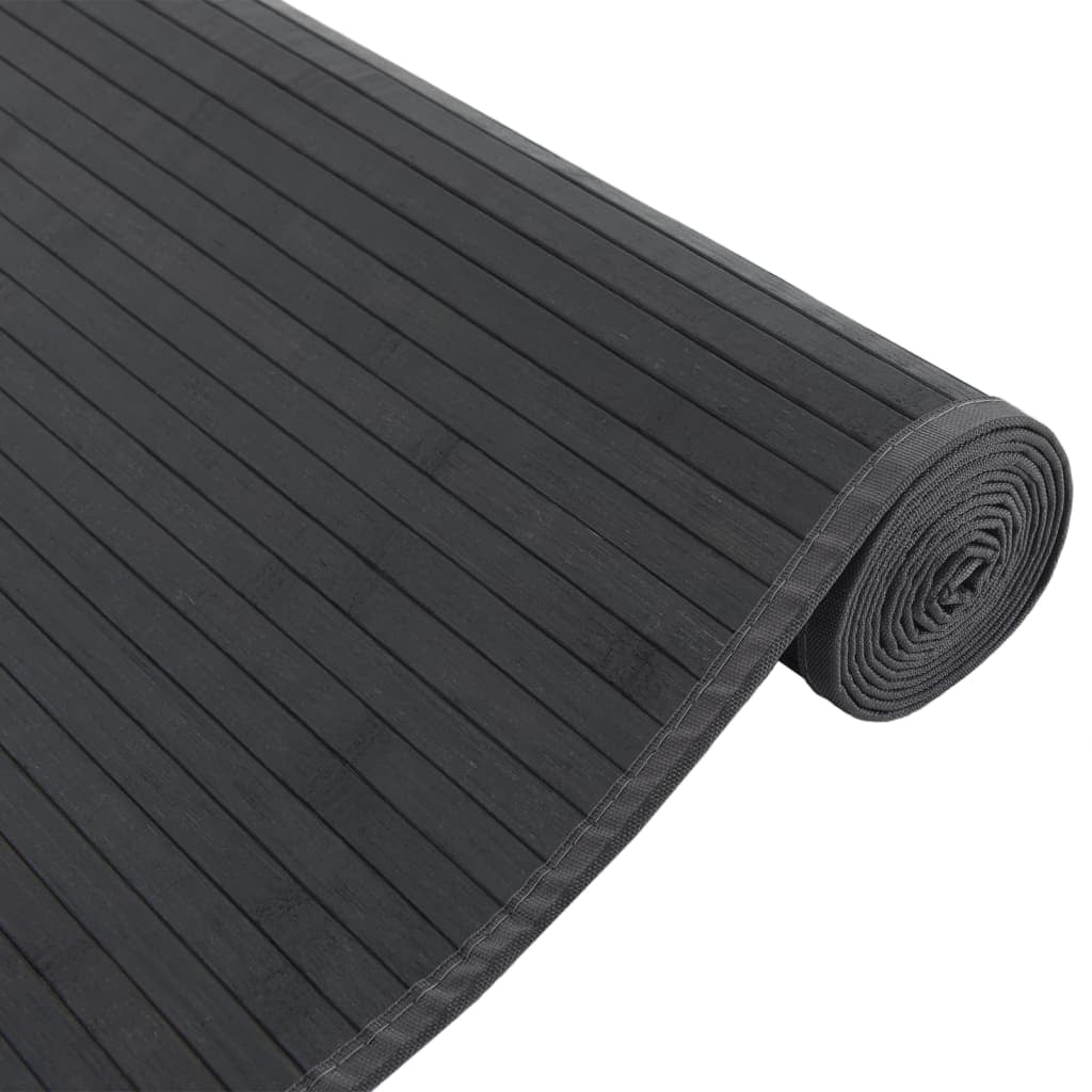 Vidaxl Alfombra Rectangular Bambú Negro 80x300 Cm_3