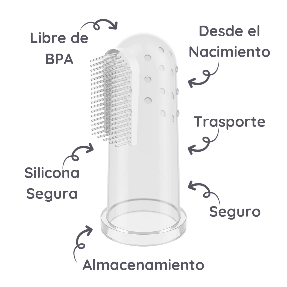 Babyono Cepillo Dedal De Silicona Con Estuche_3