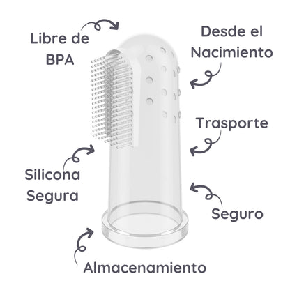 Babyono Cepillo Dedal De Silicona Con Estuche_3