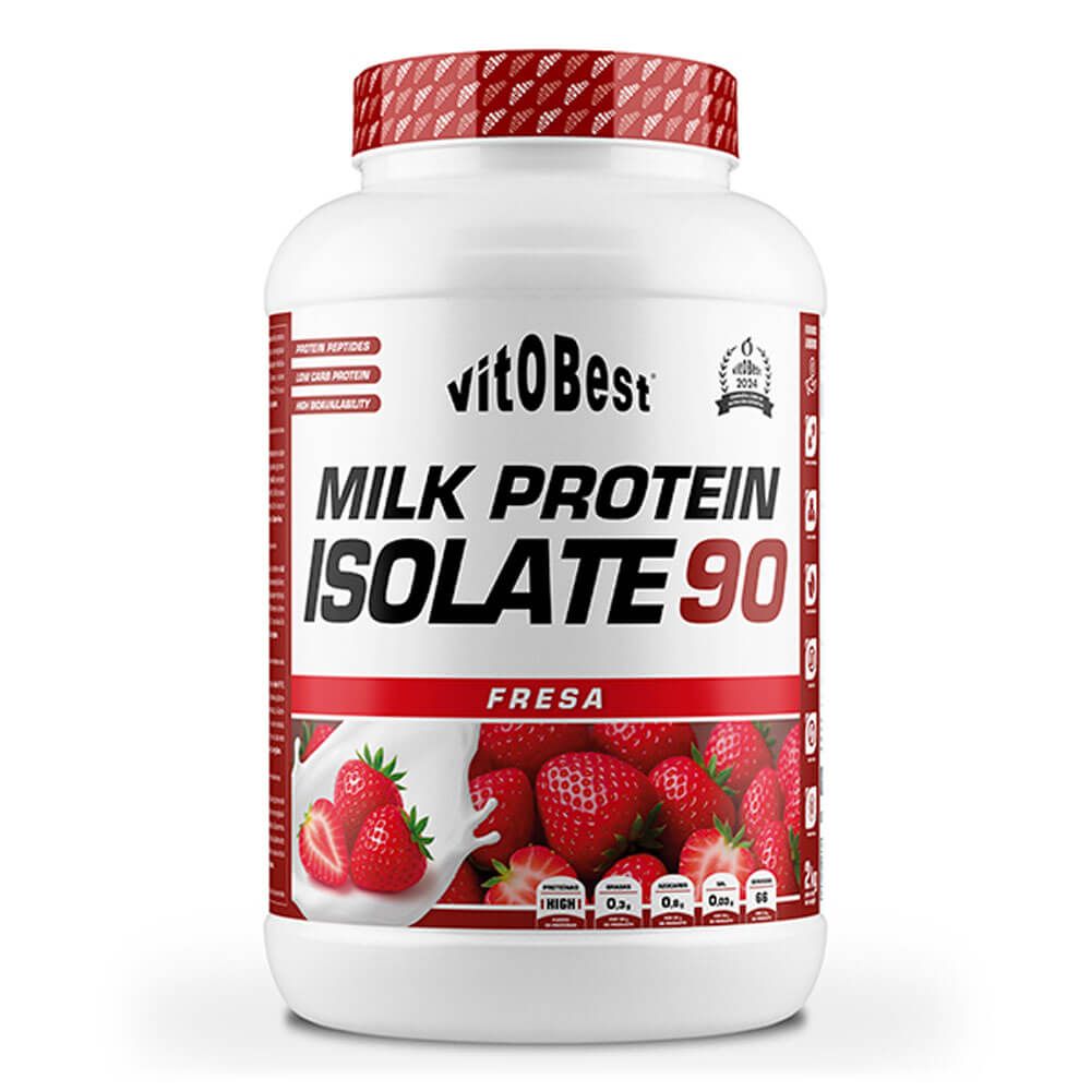 Milk Protein Isolate 90 - 2kg - Fresa - Proteína De Aislado De Suero Isolate - Vitobest_0