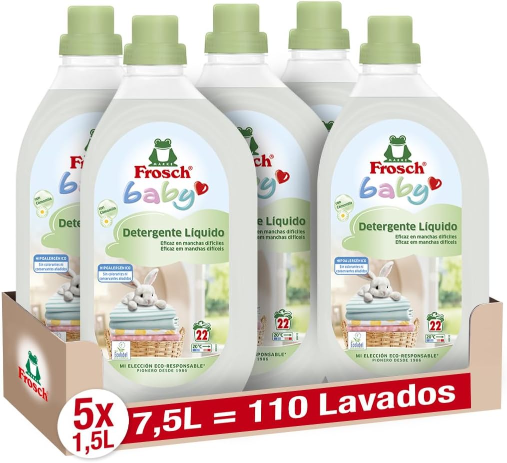 Pack 5X Baby detergente, Frosch, 1500 ml
