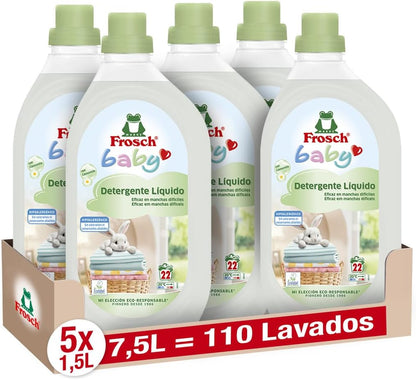 Pack 5X Baby detergente, Frosch, 1500 ml