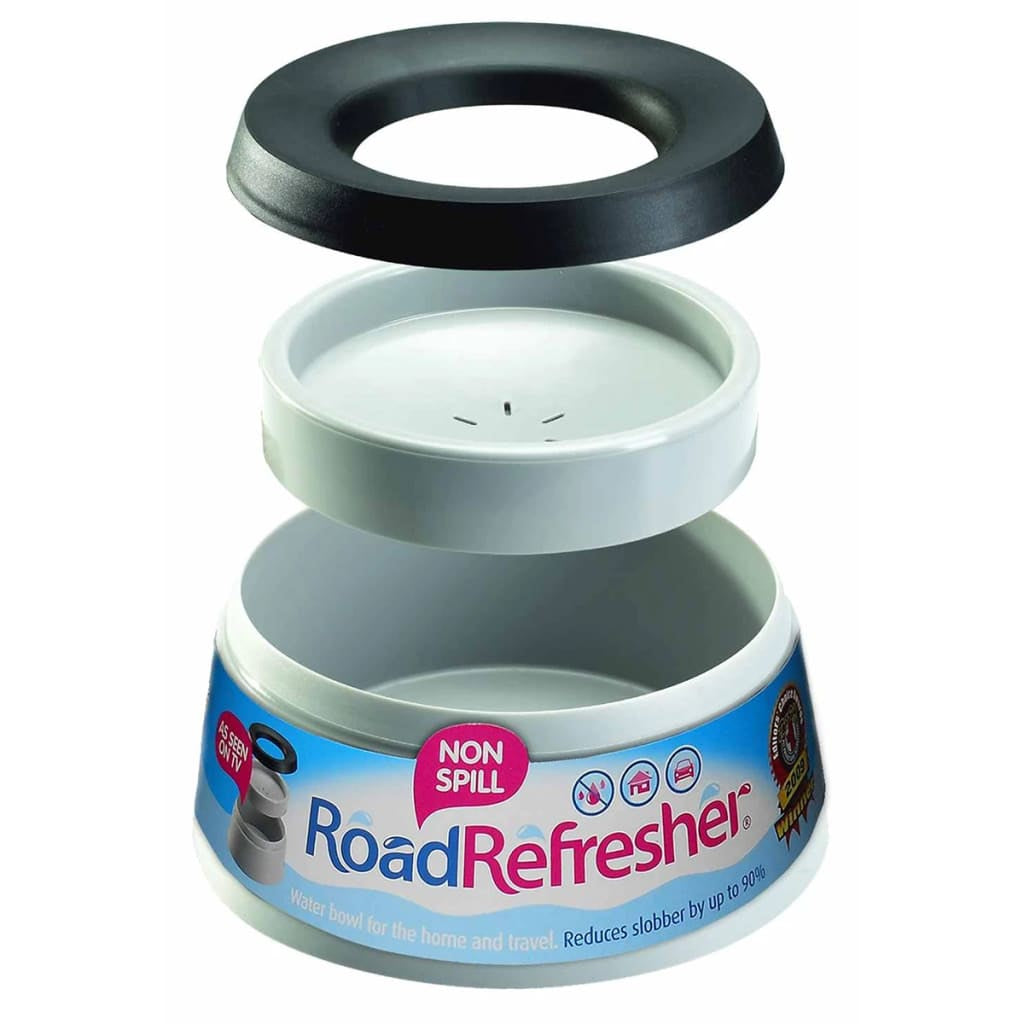 Road Refresher Bebedero De Mascotas Antiderrames Grande Gris Lbrr_2