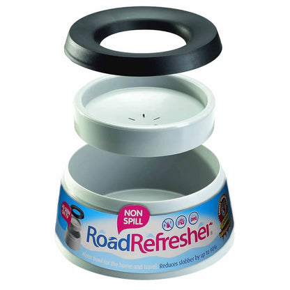 Road Refresher Bebedero De Mascotas Antiderrames Grande Gris Lbrr_2