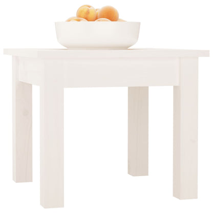 Mesa De Centro De Madera Maciza De Pino Blanco 35x35x30 Cm_2