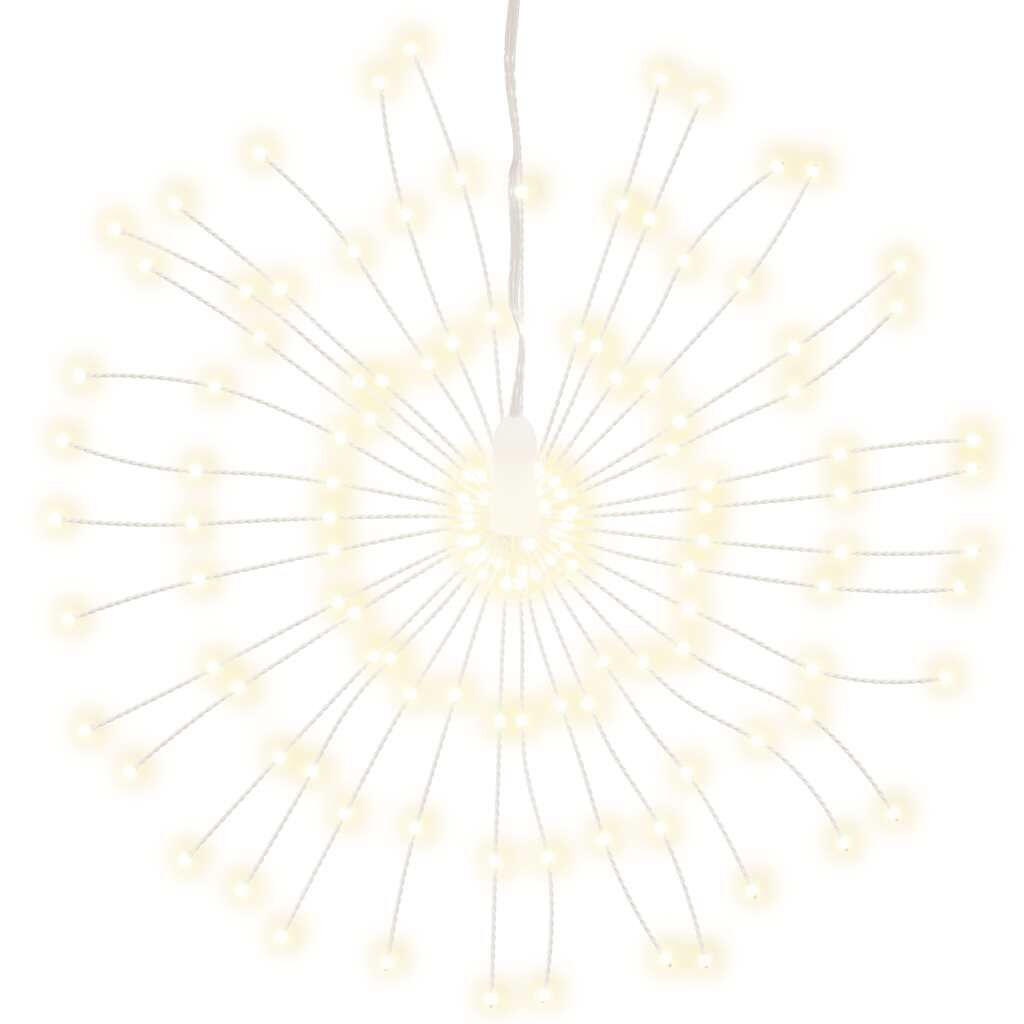 Vidaxl Luces De Navidad De Estrellas 140 Led Blanco Cálido 17 Cm_0