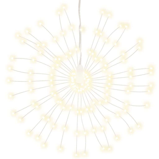 Vidaxl Luces De Navidad De Estrellas 140 Led Blanco Cálido 17 Cm_0