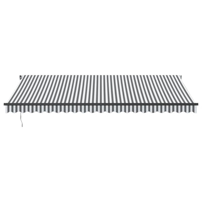 Toldo Retráctil Manual Gris Antracita Y Blanco 500x350 Cm_2