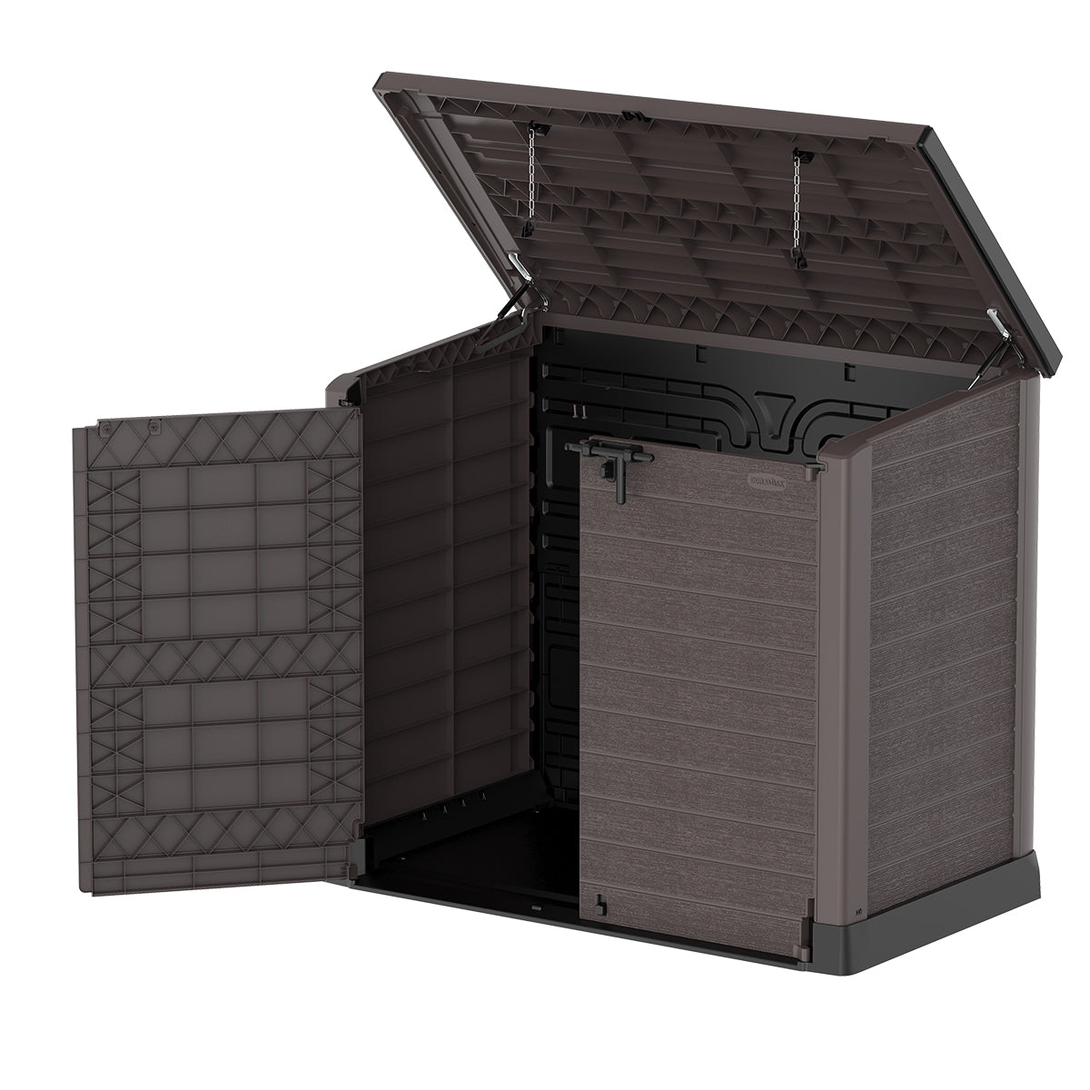 Arcón Cubre Cubos Exterior 1200 L Pvc Marrón_4