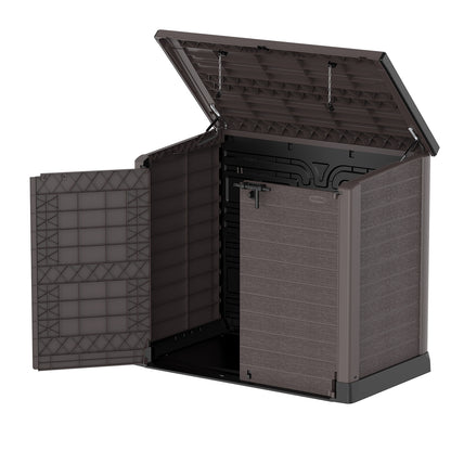 Arcón Cubre Cubos Exterior 1200 L Pvc Marrón_4